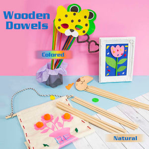 Wooden Dowel Round Natural 3/8" x 12" (6/Bag)