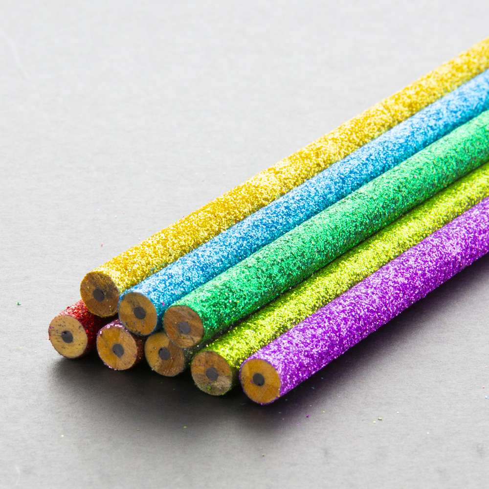 Color Changing Mood Metallic Glitter Pencil with Eraser Wooden
