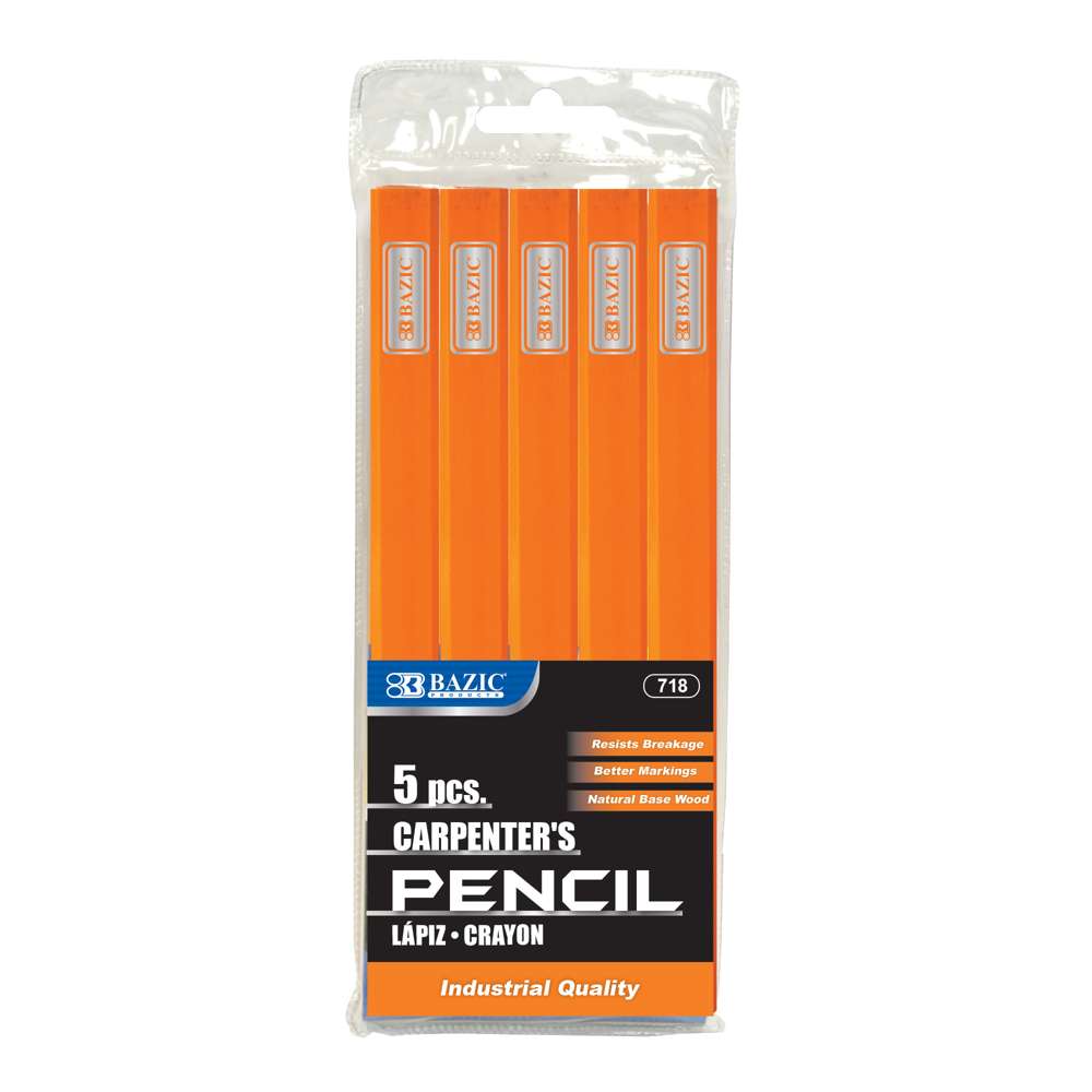 Wood Carpenter's Pencil (5/Pack)