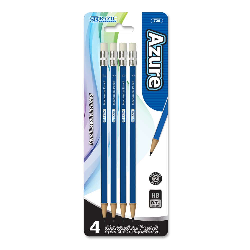 0.7 mm Azure Mechanical Pencil (4/Pack)