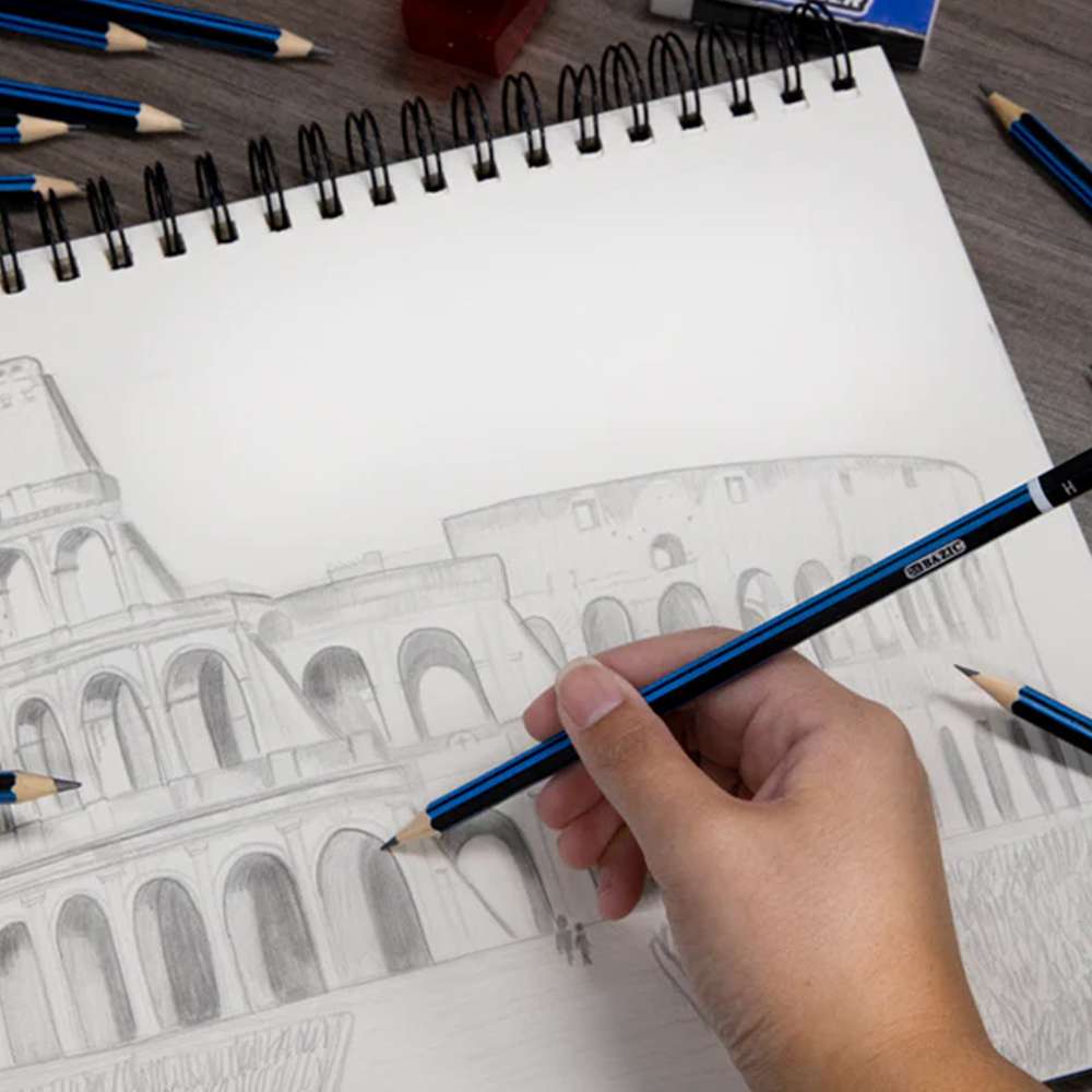 Professional 15-Piece Sketch Pencil Set, Graphite Pencils, Art
