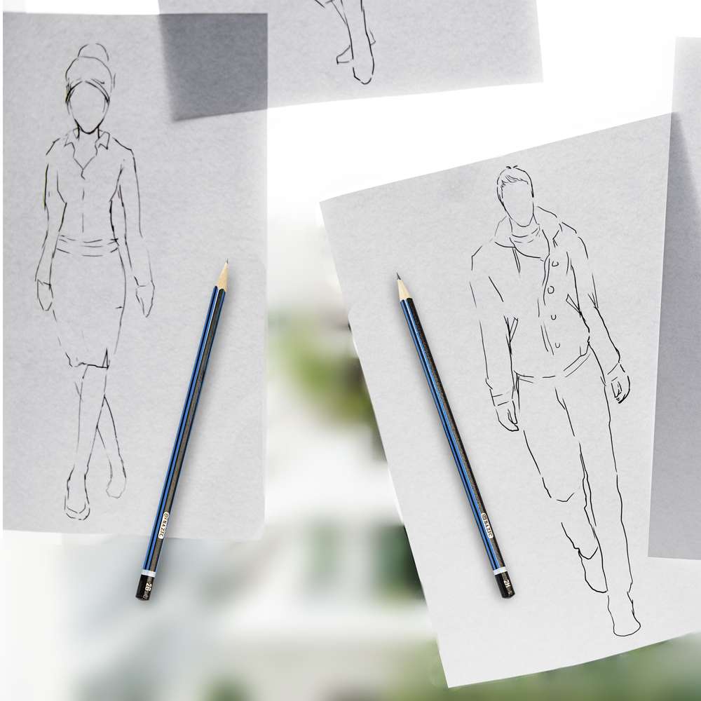 Bazic Drawing & Sketching Pencil Set (6 Assortment)
