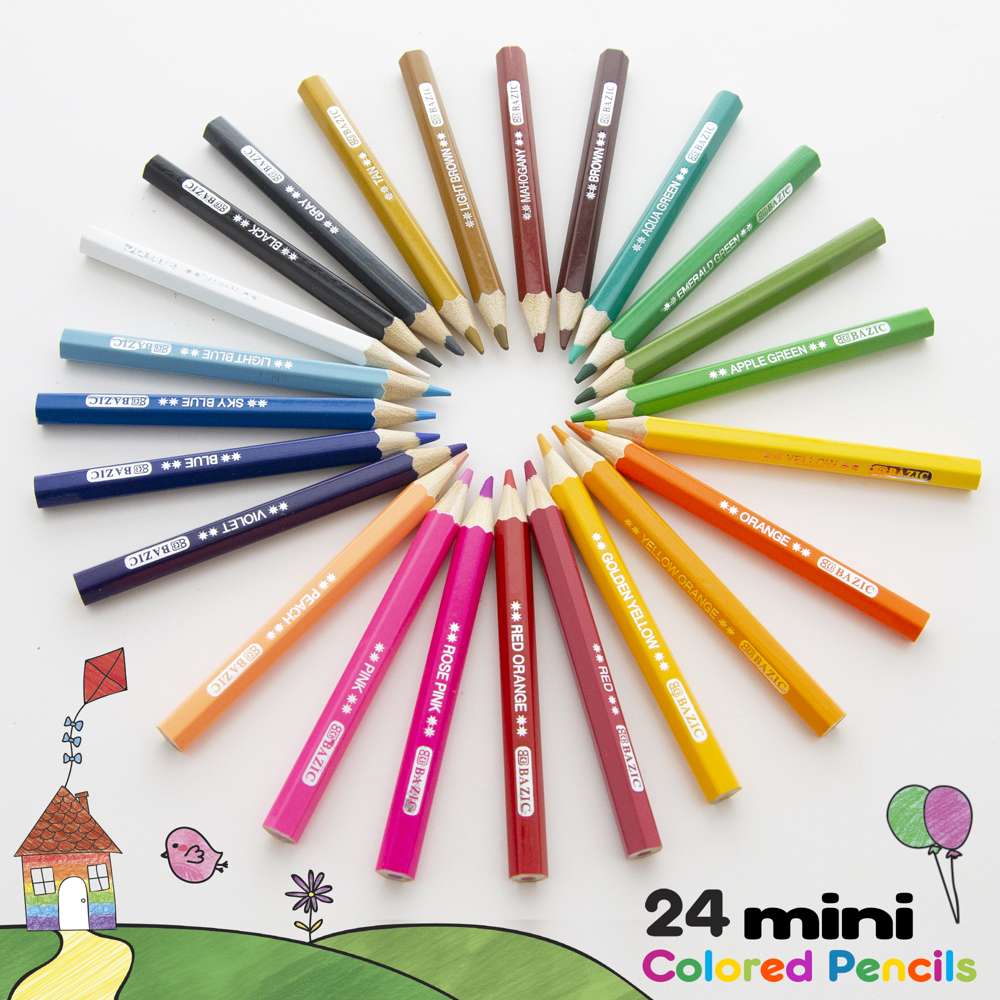 Mini Colored Pencils, 24 ct (12 boxes/unit), #767 (B-1) –