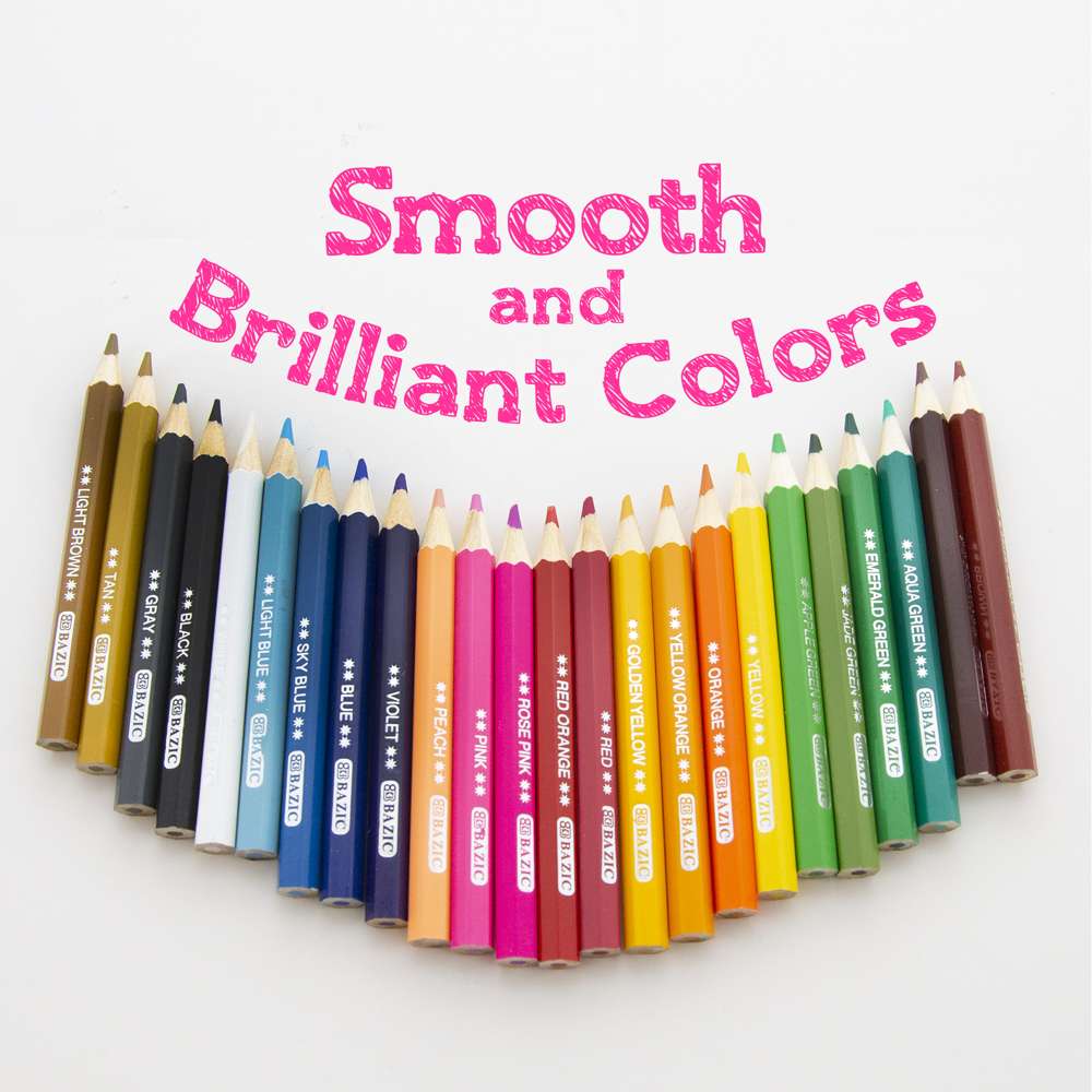 Bright Colored Pencil Assortment - Round - Blank
