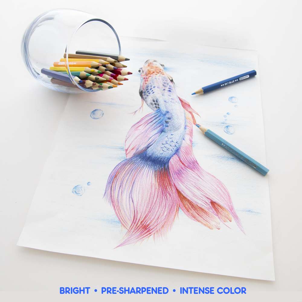 Super Great Mini Colored Pencils Set Pre-Sharped Coloring Pencil for  Children Premium Art Drawing Fun