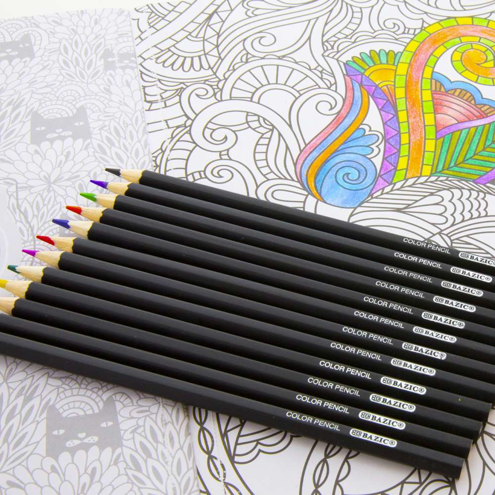 Grafix 12 Crayons Artist Colored Pencils - Mixed Colors Pencils Art Design