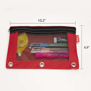 Pencil Pouch 3-Ring w/ Mesh Window