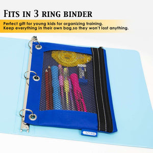 Pencil Pouch 3-Ring w/ Mesh Window, 24 Count