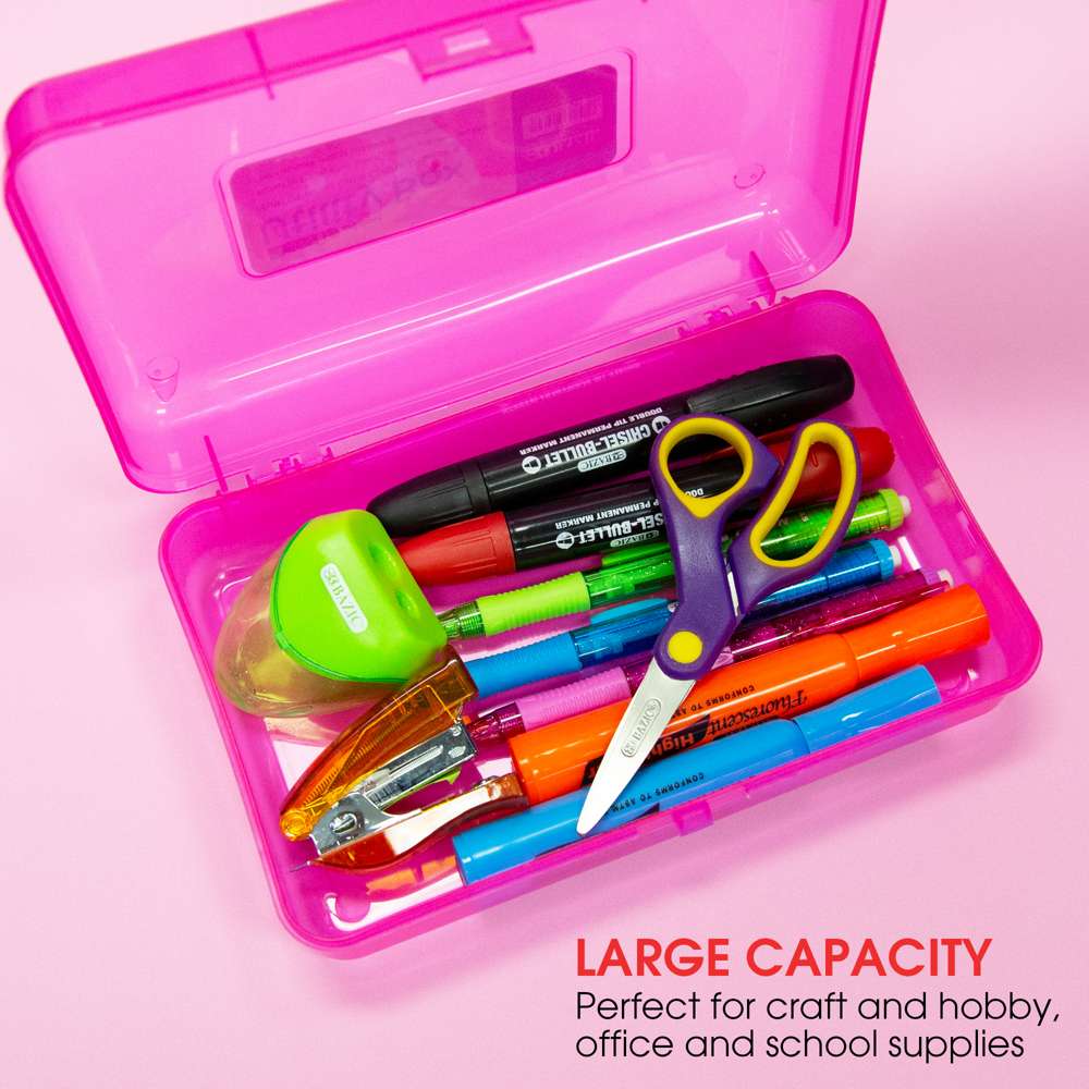 Large Capacity Front Window Pencil Case Pen Case Pencil Pouch Pen Pouch  Zipper Pouch Makeup Bag College School Office Supplies 