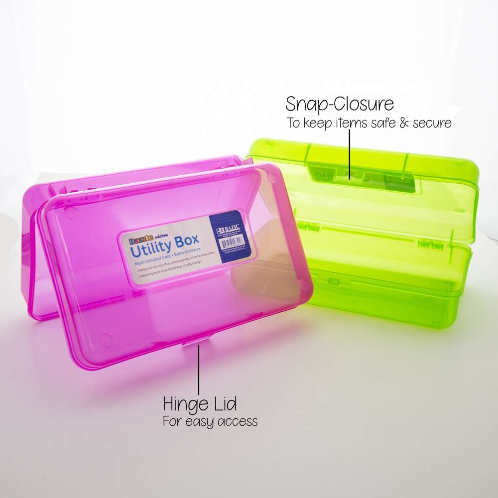 Sterilite Pencil Box Pink Glitter 2-Pack