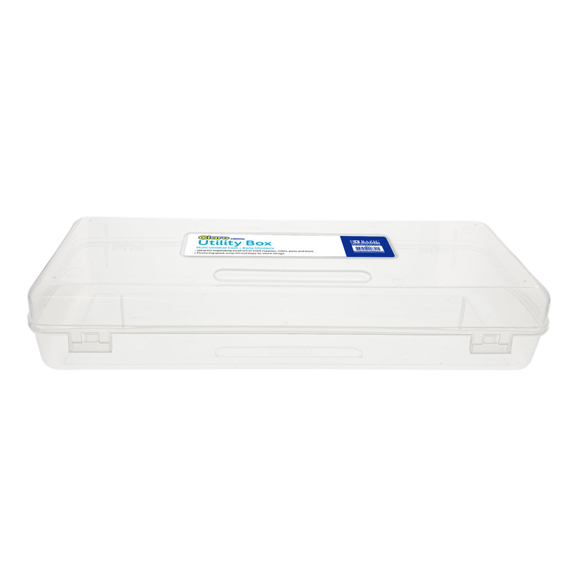 BAZIC Clear Ruler-Length Pencil Box