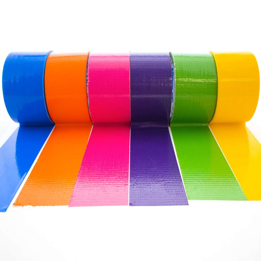 1.88 x 10 yd. Rainbow Duct Tape @ Raw Materials Art Supplies