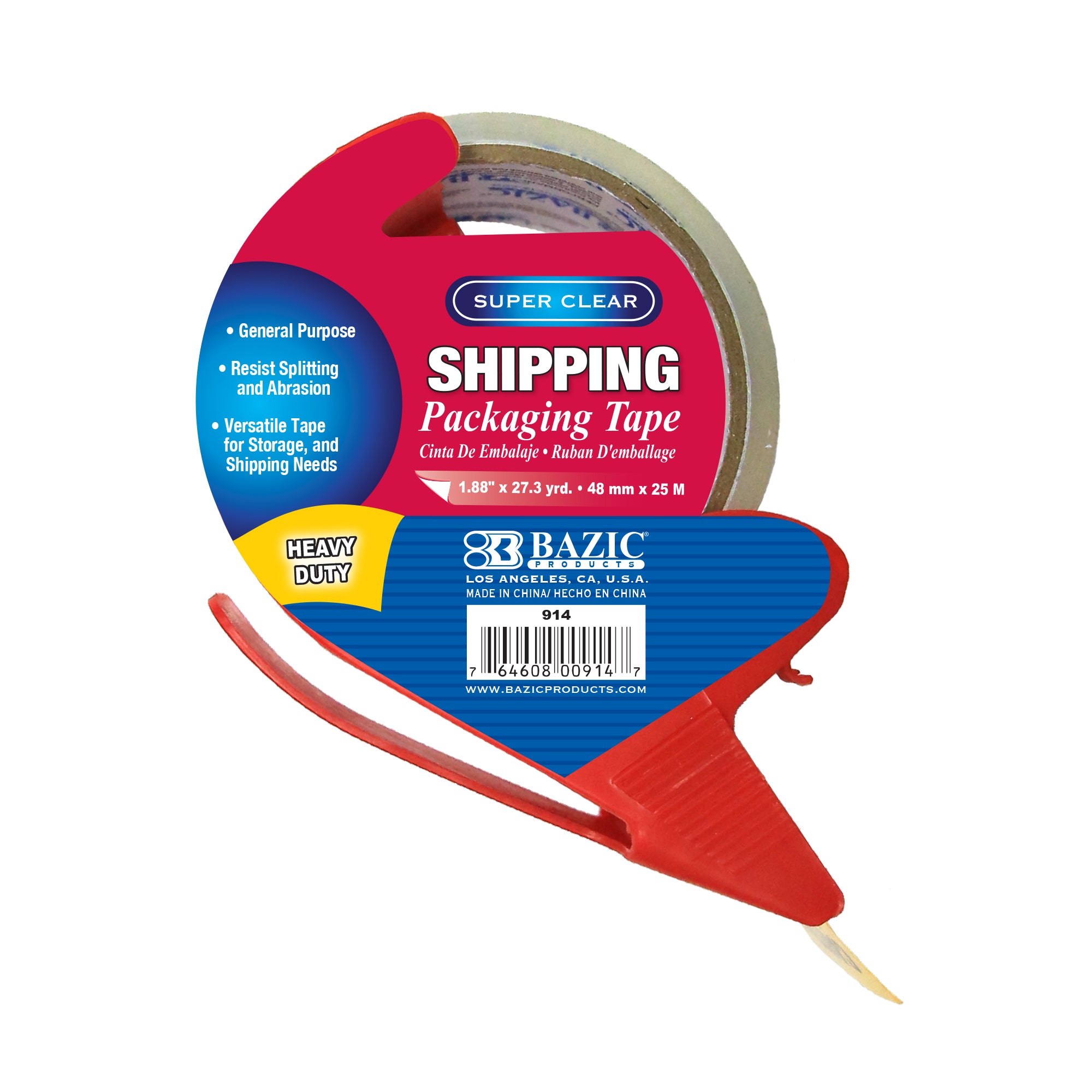 Yards Super Clear Heavy Duty Shipping Packaging Tape with Dispenser