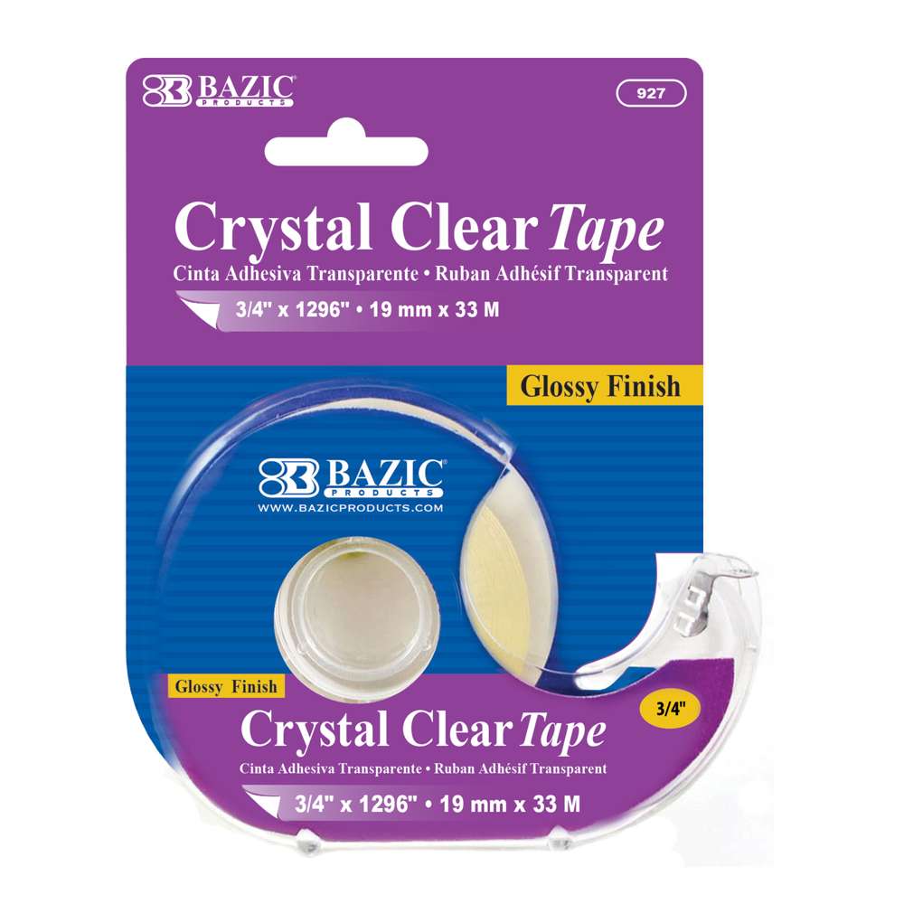 Crystal Clear Tape w/ Dispenser 3/4" X 1296"