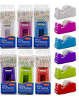 Mini 1" Core Desktop Tape Dispenser w/ (3) 3/4" x 500" Tape Refill (6 units)