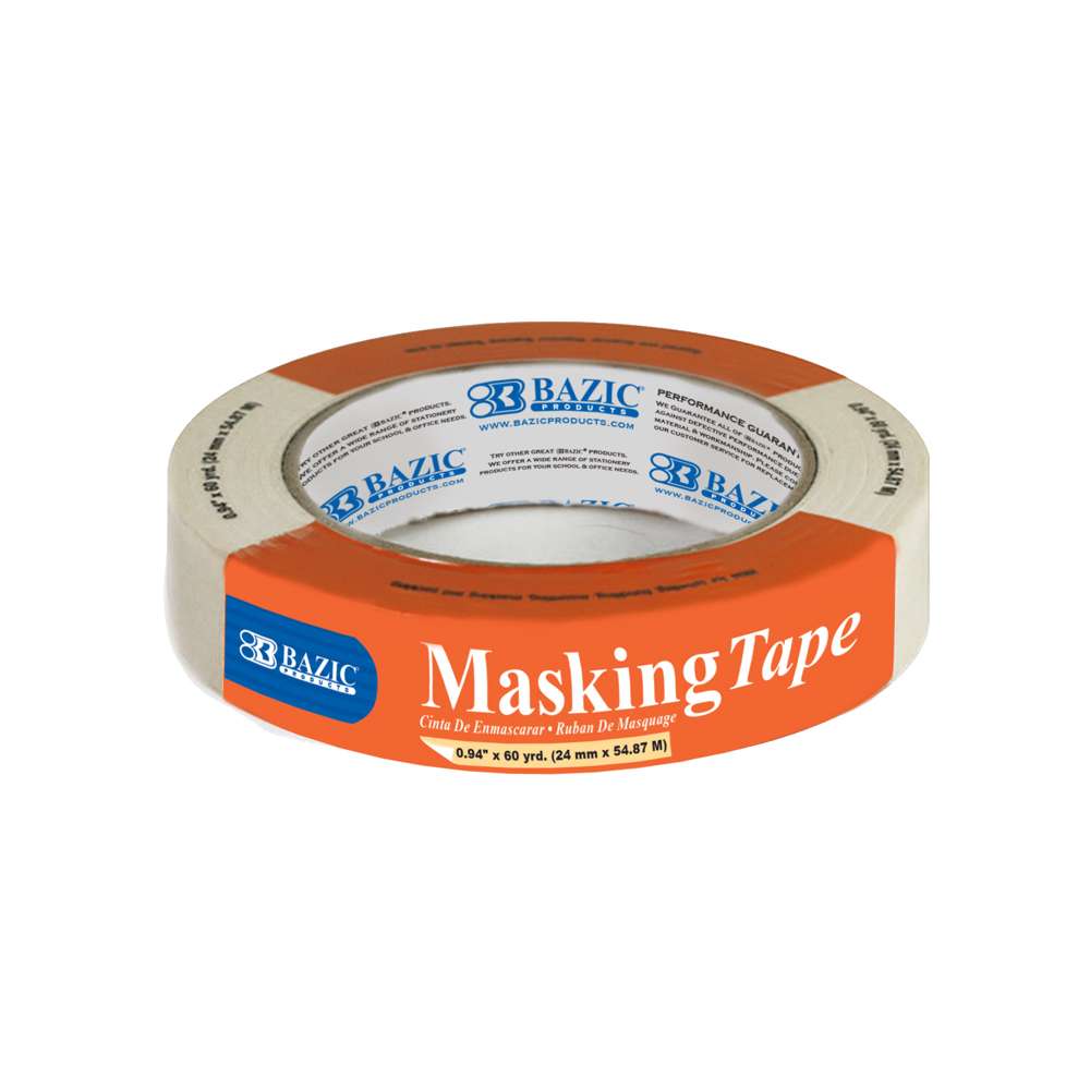 Color Masking Tape Rolls-7 Rolls 2.54 Cm X 20 Yards (approximately