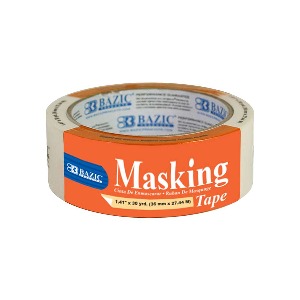 Utility Grade Masking Tape-1 1/2' x 60 Yards-24 Rolls