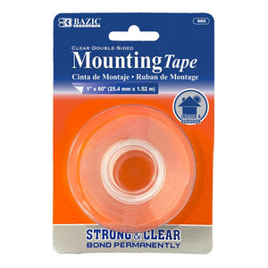 Double Sided Clear Mounting Tape 1" X 60"