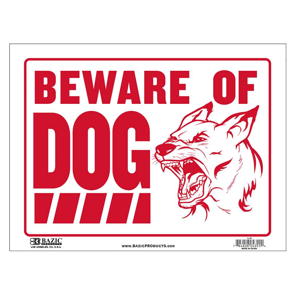 12" X 16" Beware of Dog Sign