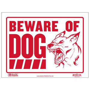 9" X 12" Beware of Dog Sign