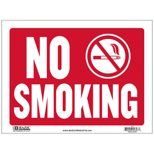 9" X 12" No Smoking Sign